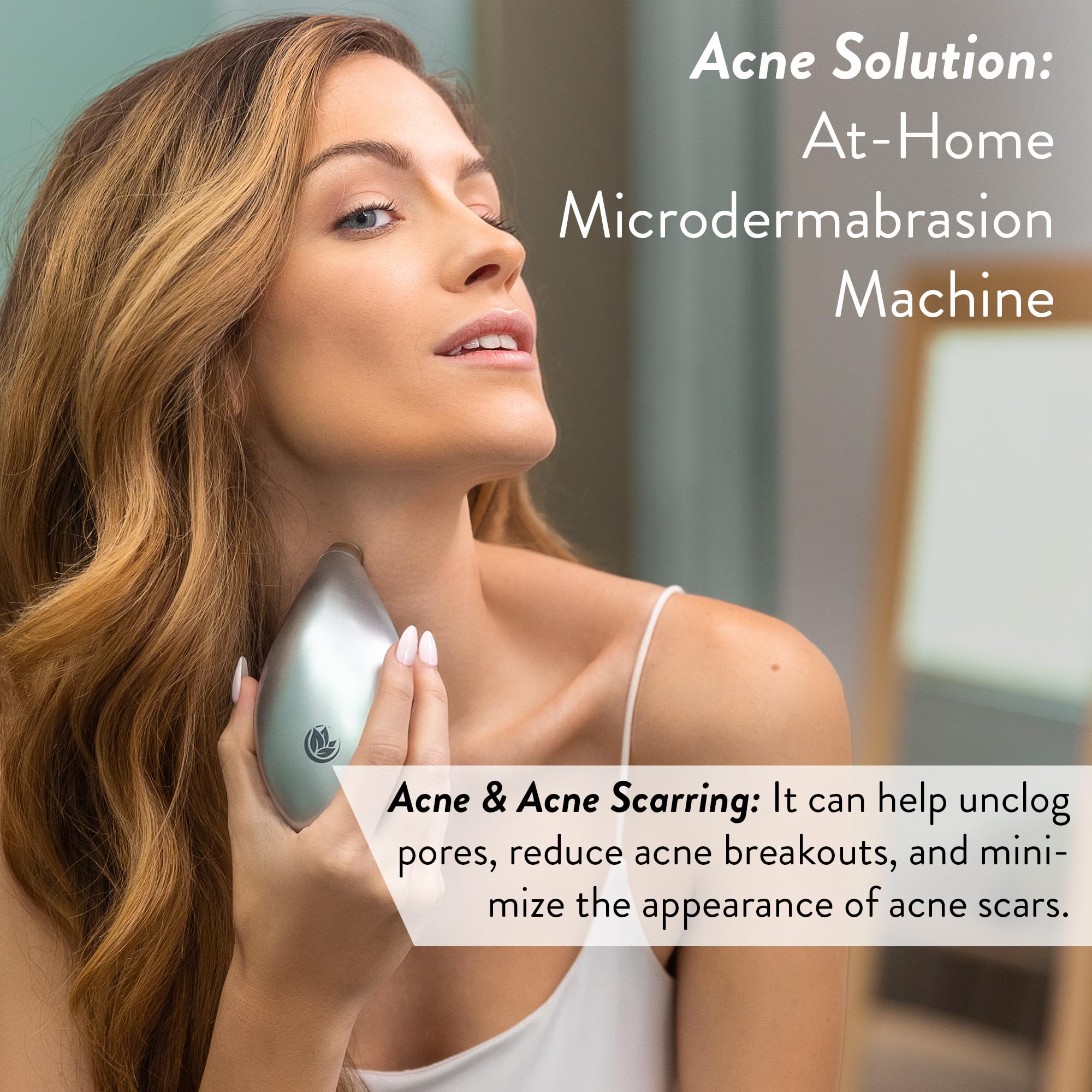 Microderm GLO compact home system emphasizing portable design for travel-friendly skincare.