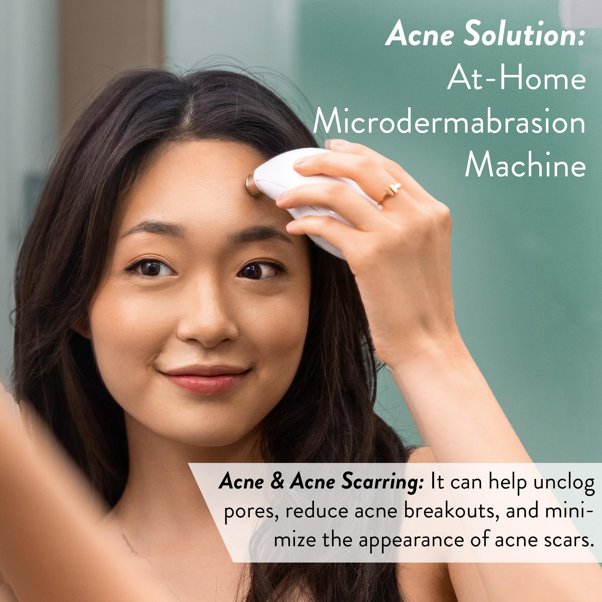 Microderm GLO pores reduction concept image for smoother skin texture.