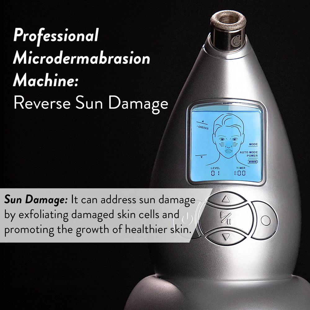 Microderm GLO digital control panel enabling simple customization of microderm sessions.
