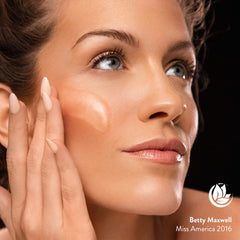 Microderm GLO Peptide Complex Serum application demonstrates daily use.