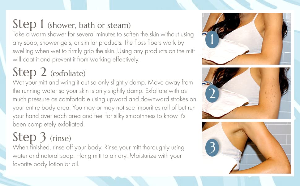 MicrodermaMitt Original dry-patches-removed aid for smoother skin texture.