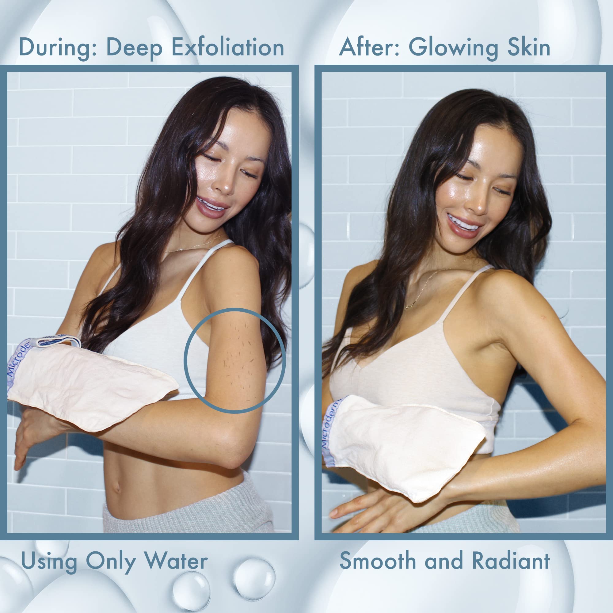 MicrodermaMitt Original pre-tan-ready use removes old self-tanner for streak-free results.