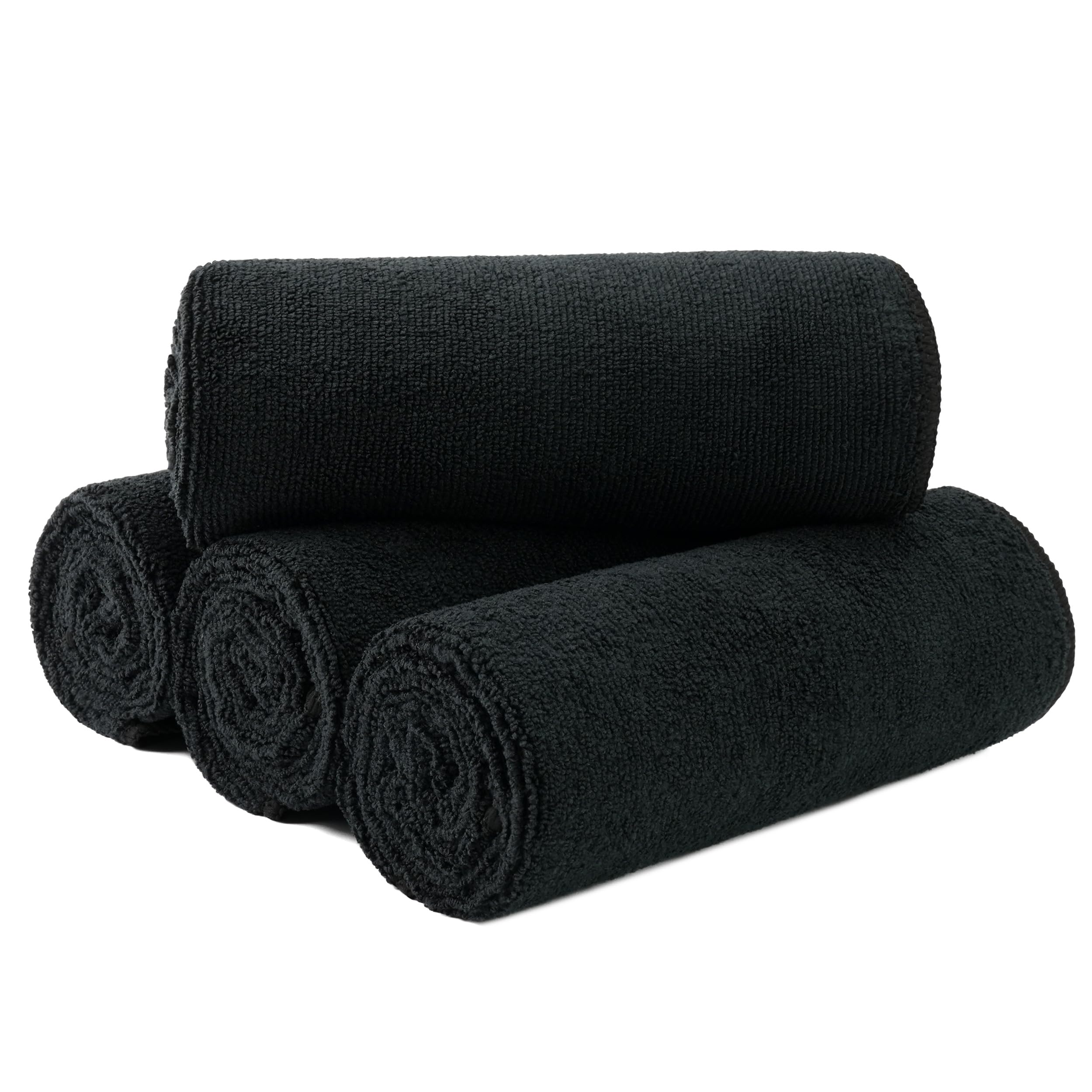 MICROFI microfiber hair-drying salon towel folded shows ultra-absorbent fibers for fast drying.