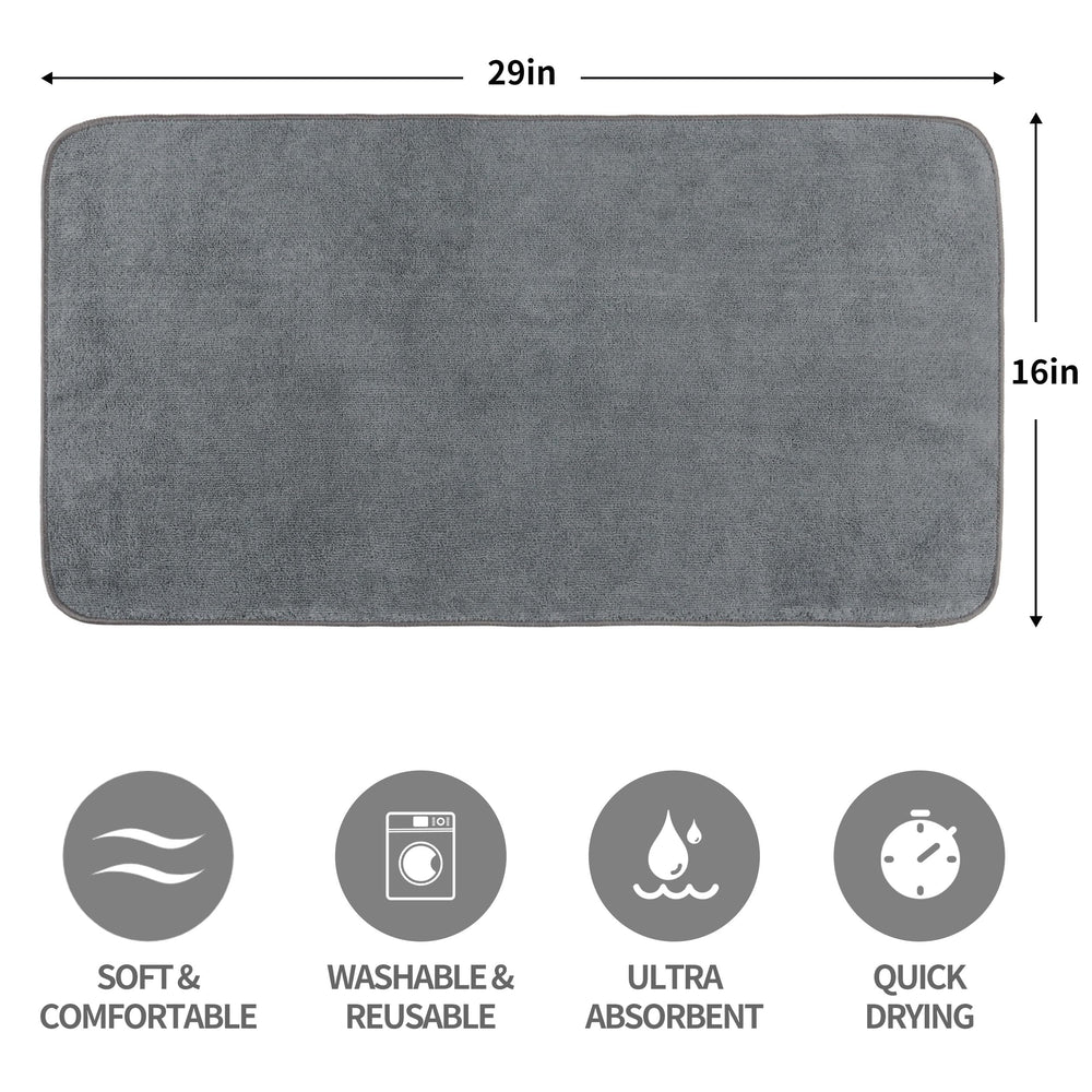 MICROFI quick-drying towel speeds post-shower routines for busy mornings.