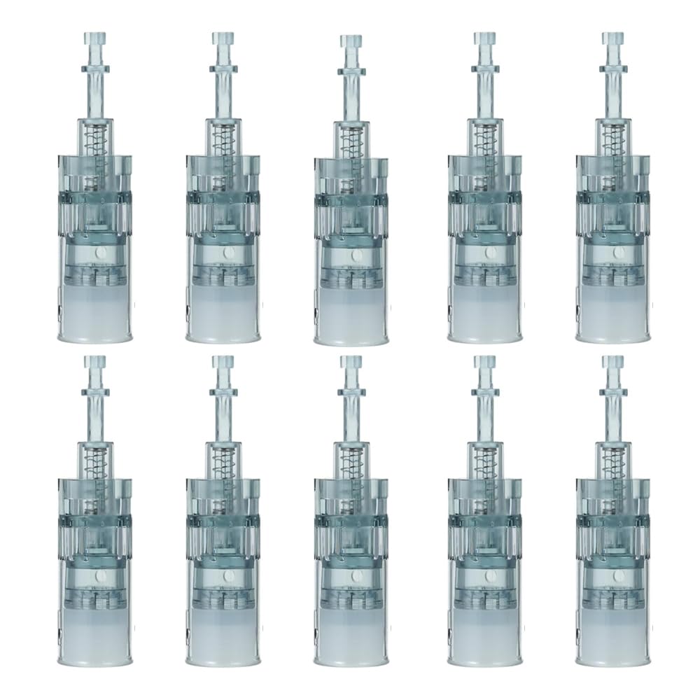 Microneedling pen cartridges M8 front view, compact design for at-home sessions.