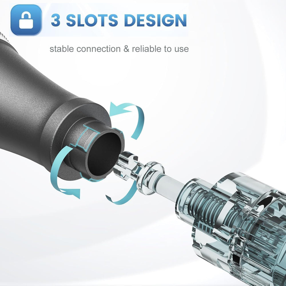 Microneedling pen cartridges M8 needle-length-025mm close-up showing gentle penetration.
