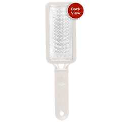 Microplane Colossal Foot File large surface helps smooth rough feet quickly.