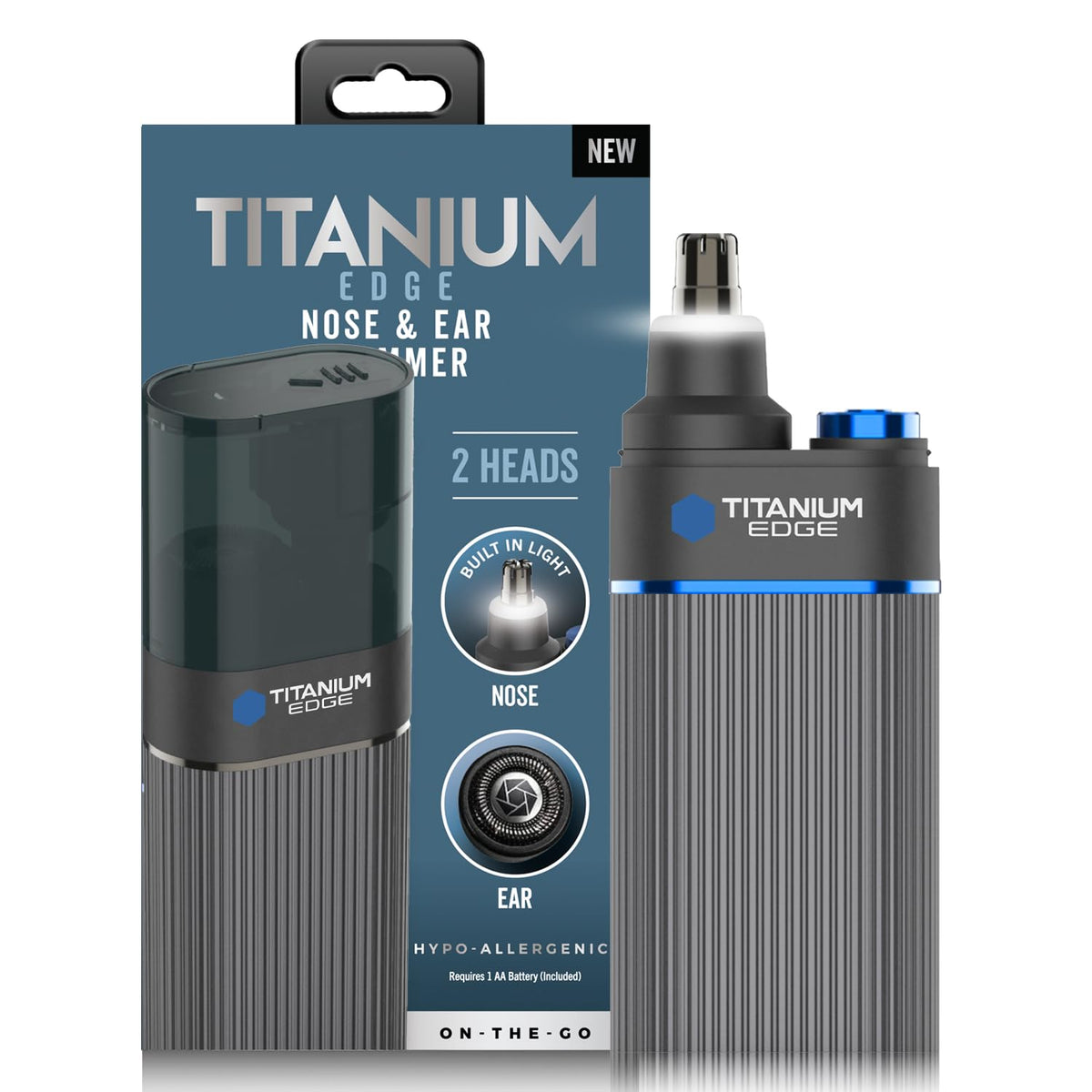 Microtouch Titanium Edge ear-nose-trimmer for precise trimming in tight spaces