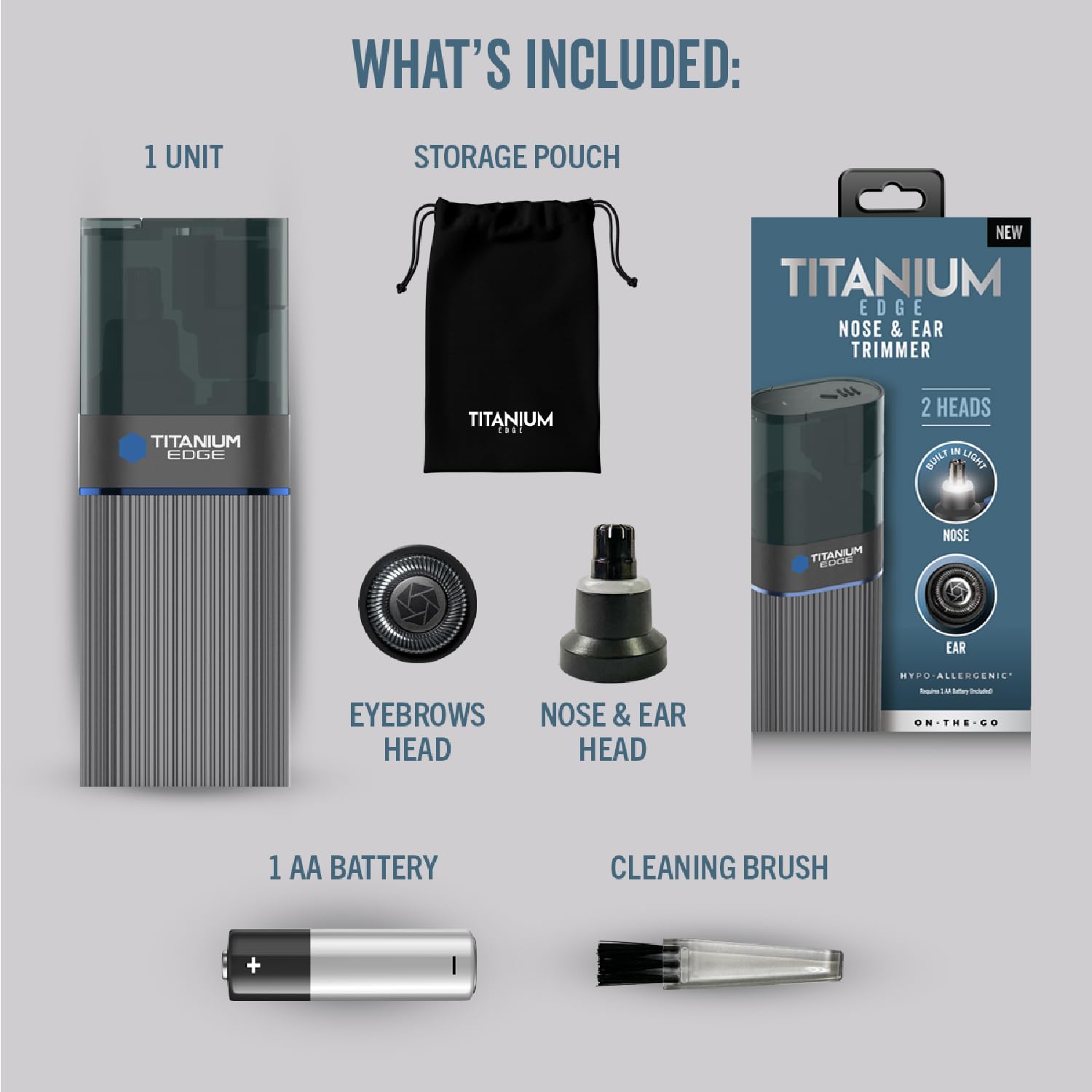 Microtouch Titanium Edge compact packaging keeps your grooming kit organized