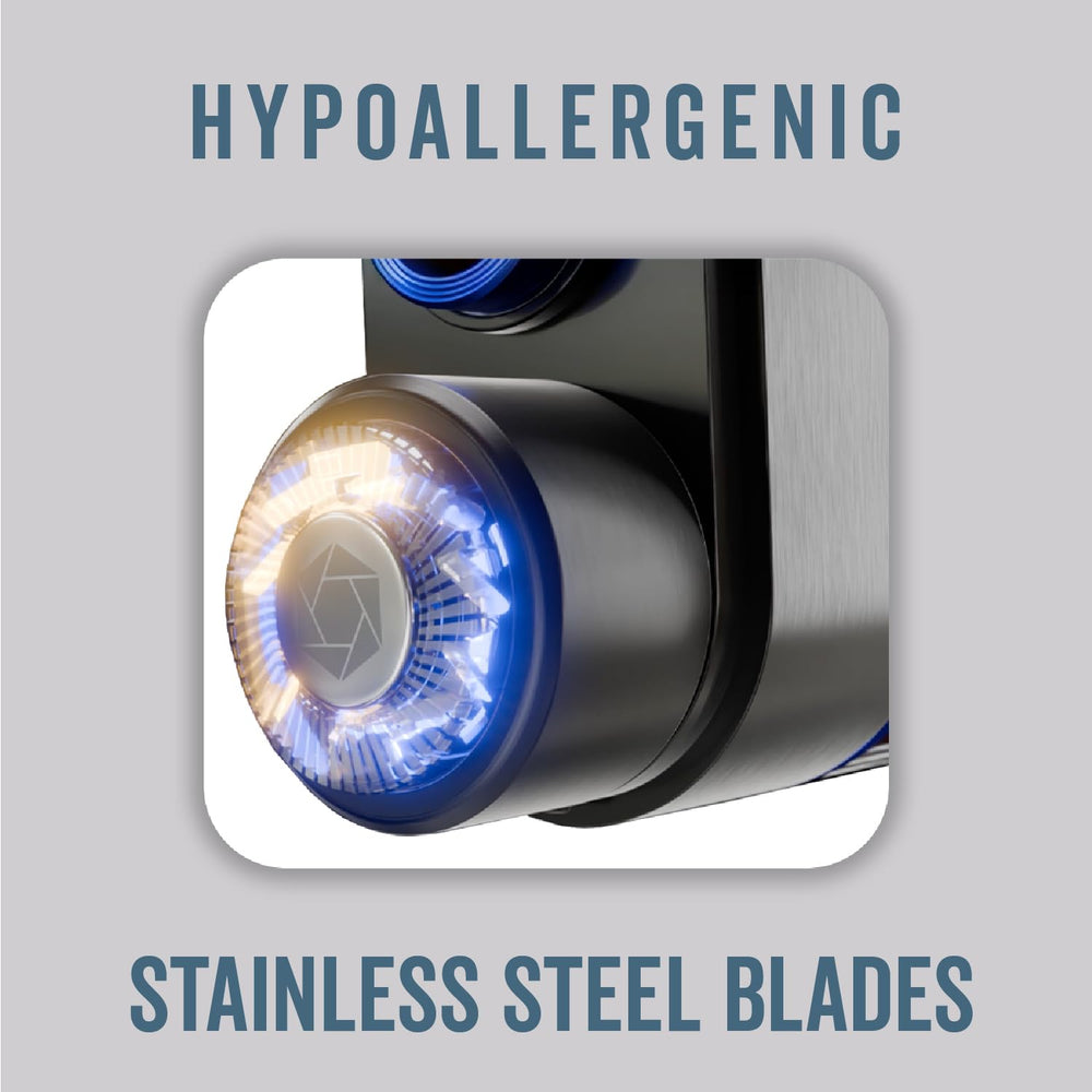 Microtouch Titanium Edge titanium-coated blades stay sharp for clean trims