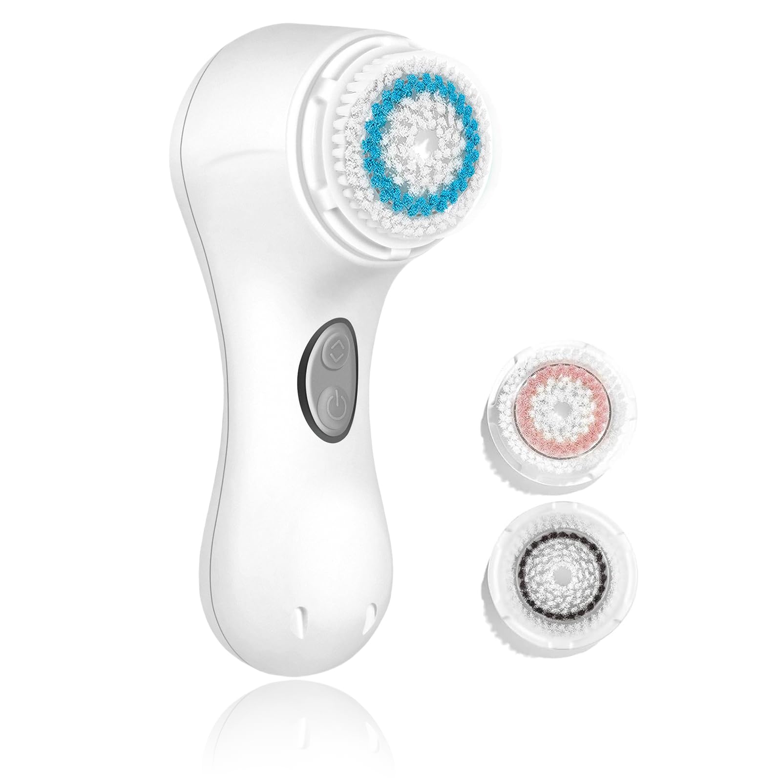 Microtree electric facial cleansing brush in hand for gentle daily cleansing