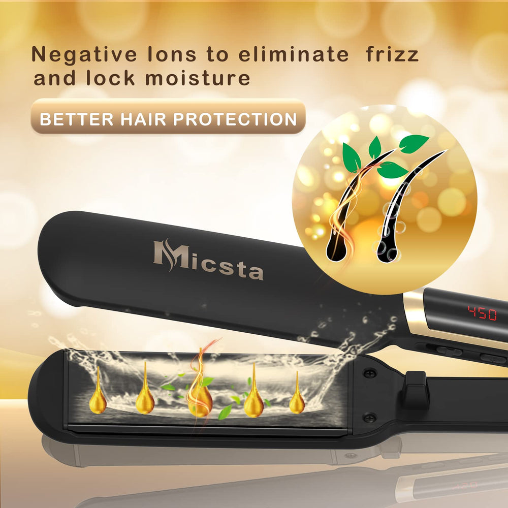 MICSTA Flat Iron dual voltage for use worldwide and easy travel.
