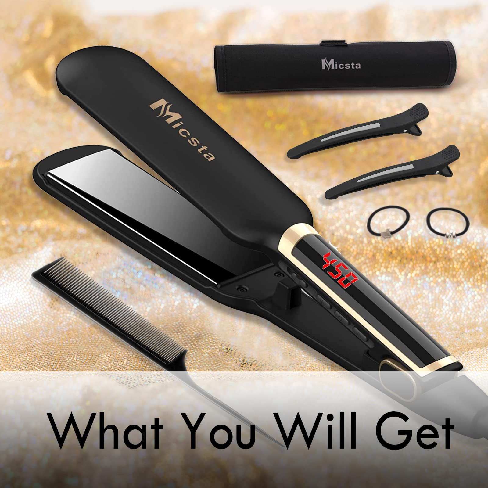 MICSTA Flat Iron long-hair styling delivers sleek, shiny results with fewer passes.