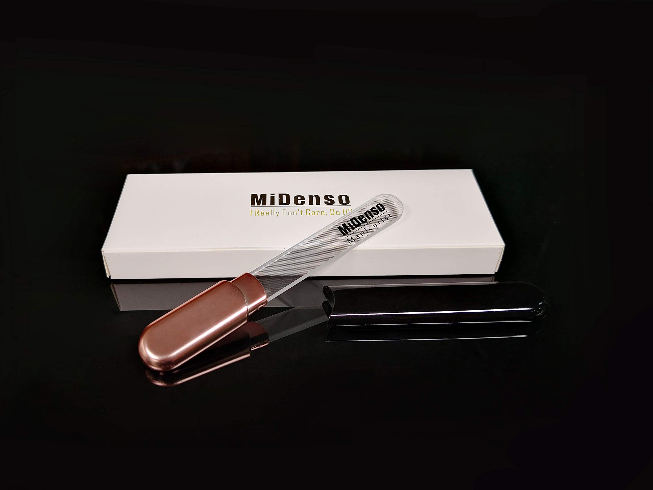 MiDenso nano-technology glass surface close-up showing gentle buffing