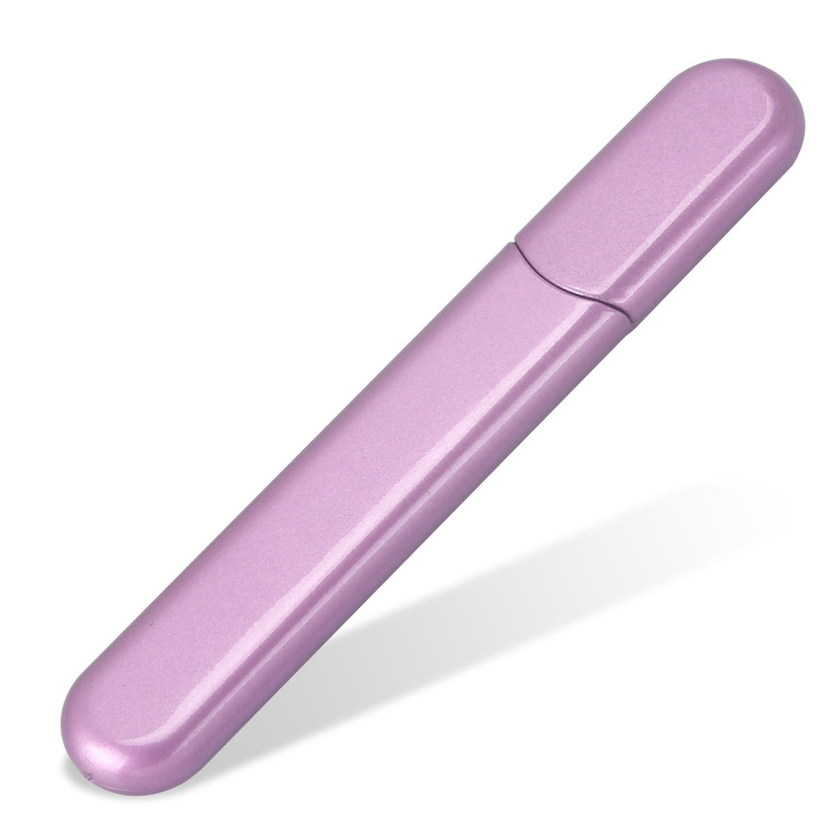 MiDenso premium glass nail file in case, portable nail care on the go.