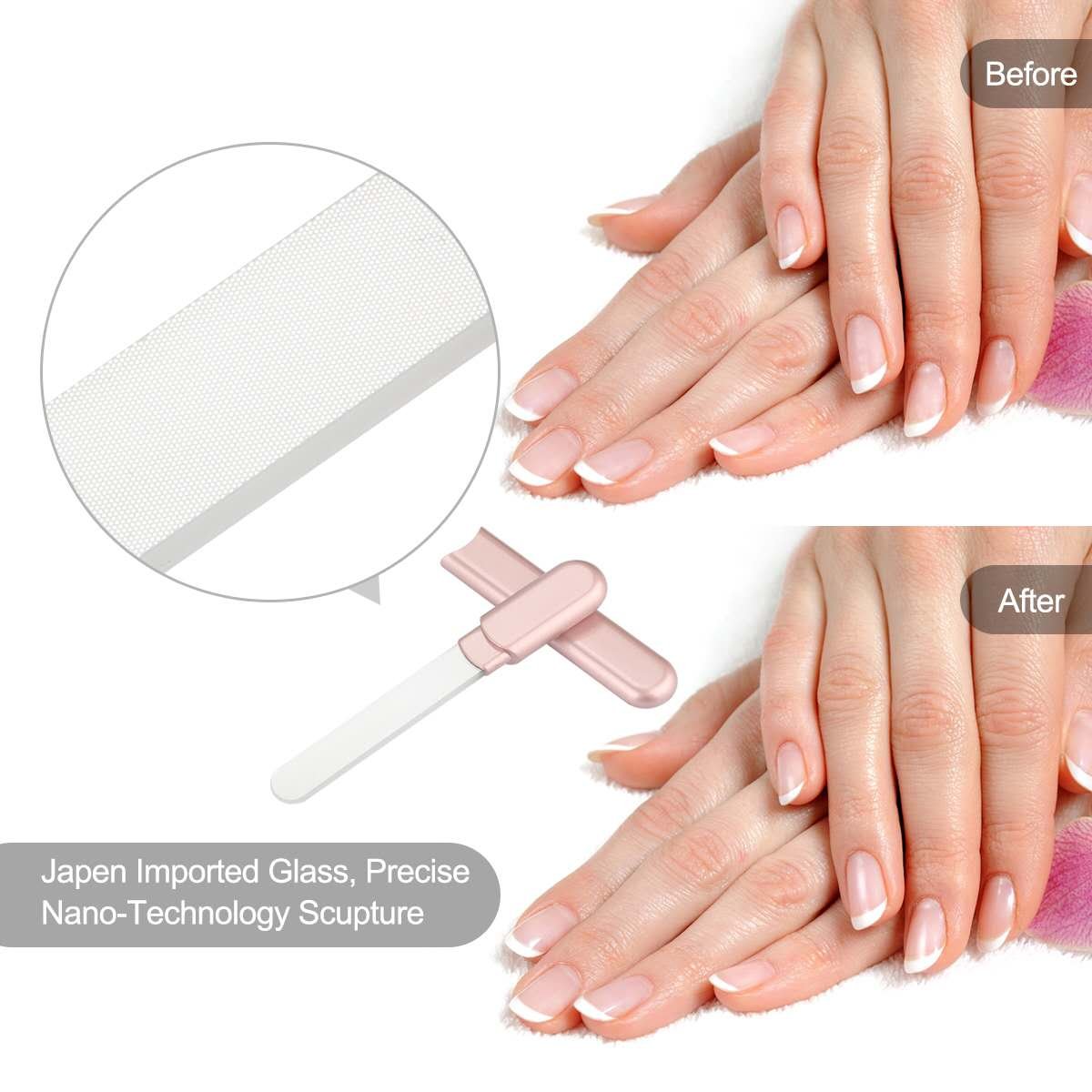 MiDenso nano-surface glass file shown as durable long-lasting manicure tool.