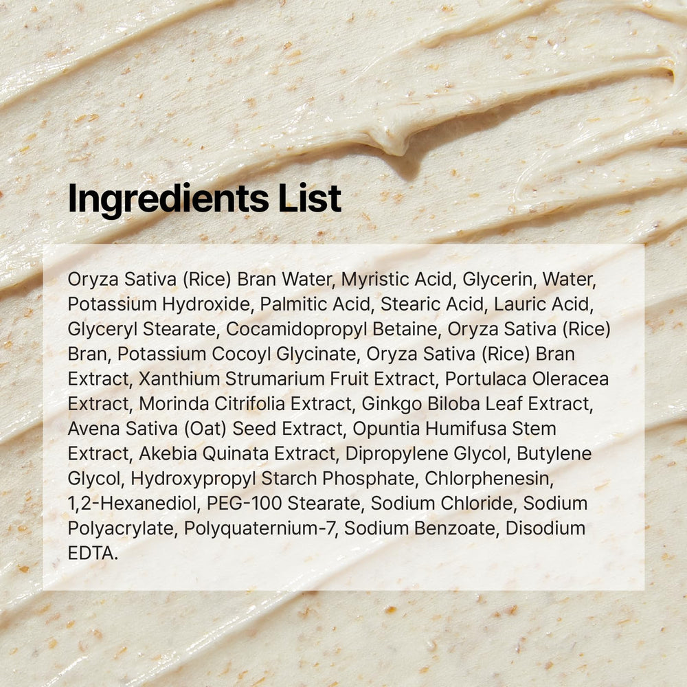 MIDHA Rice Bran Scrub Foam balanced pH focus