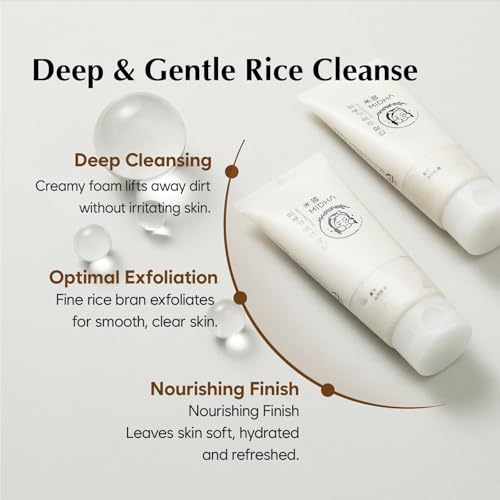MIDHA Rice Bran Scrub Foam pore-purifying action close-up
