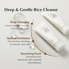 MIDHA Rice Bran Scrub Foam pore-purifying action close-up