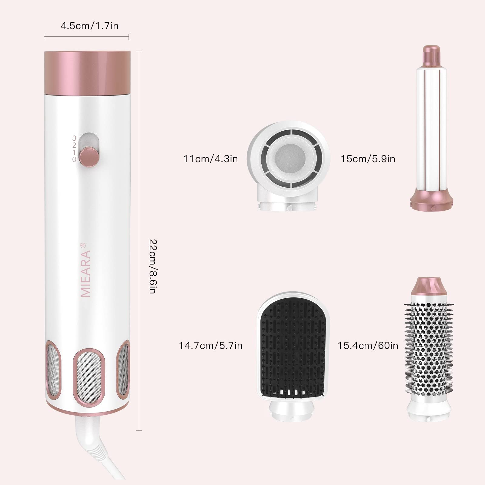 MIEARA compact-styler on-the-go for travel-ready hair care and quick touch-ups.