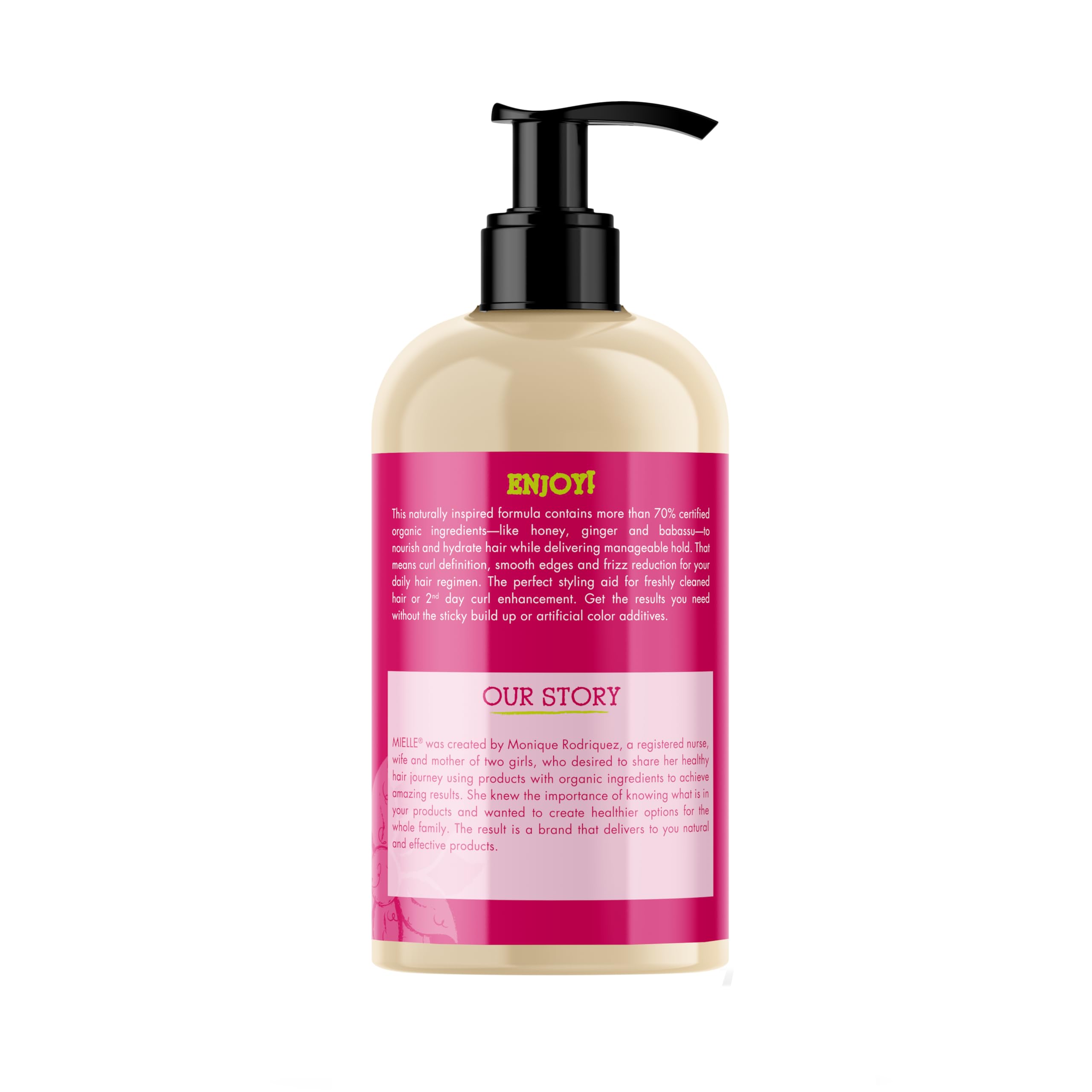 Day two refresh using Mielle Organics Honey & Ginger Hair Gel with water spray