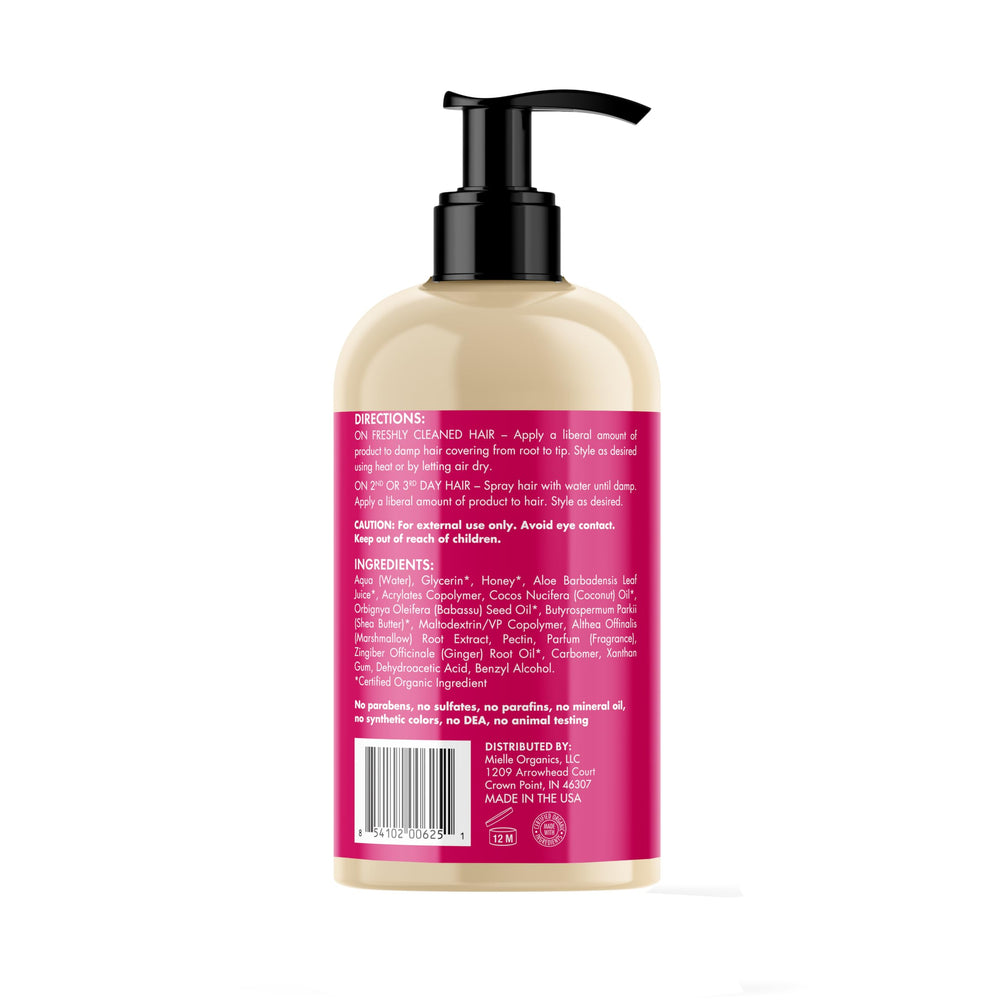 Edges smoothing with Mielle Organics Honey & Ginger Hair Gel for polished look