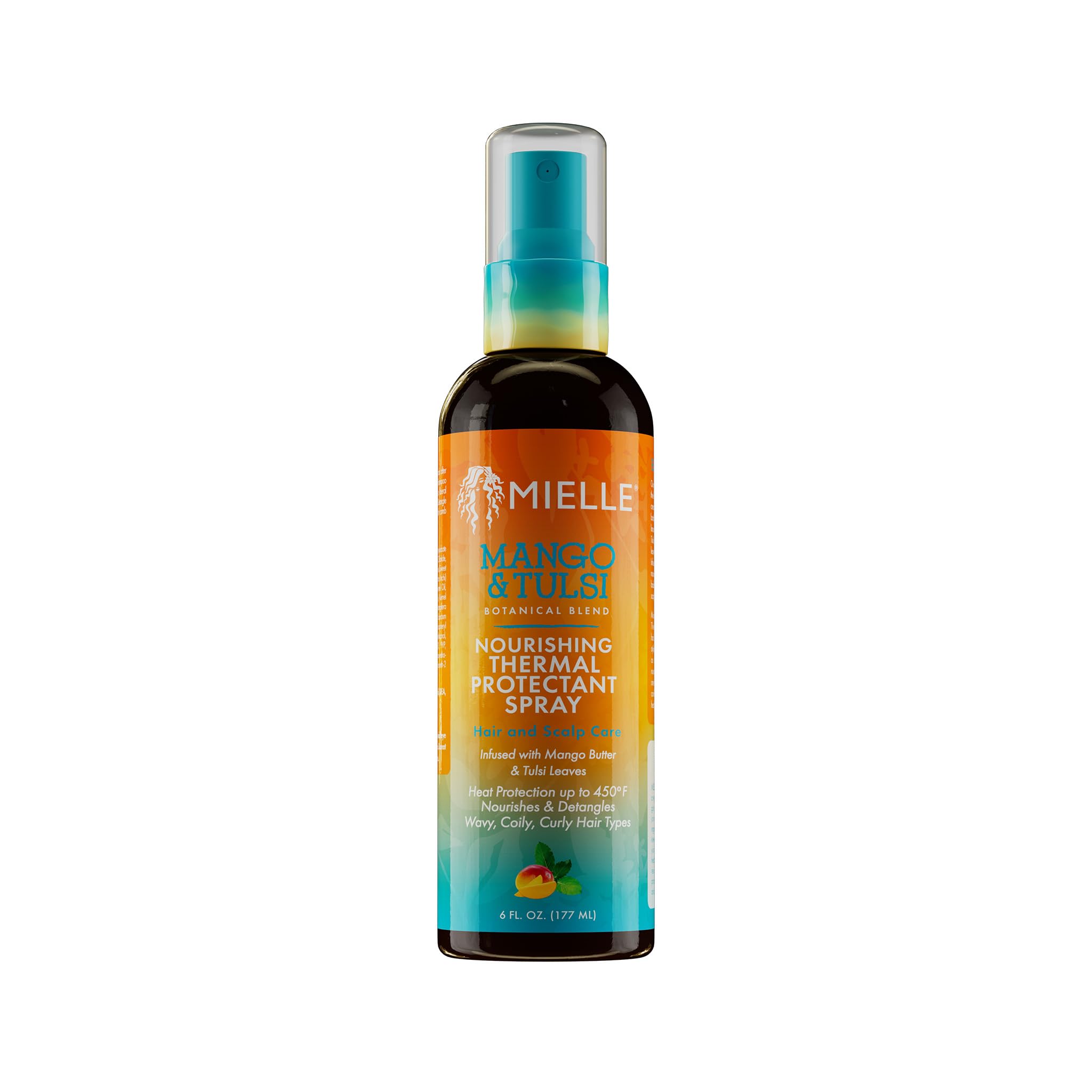 Mielle Organics Nourishing Thermal Heat Protectant Spray bottle for styling protection and detangling