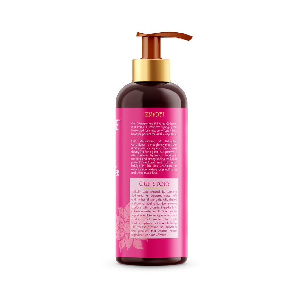 Mielle Organics Pomegranate & Honey Detangling Conditioner 32oz packaging for value-conscious routines.