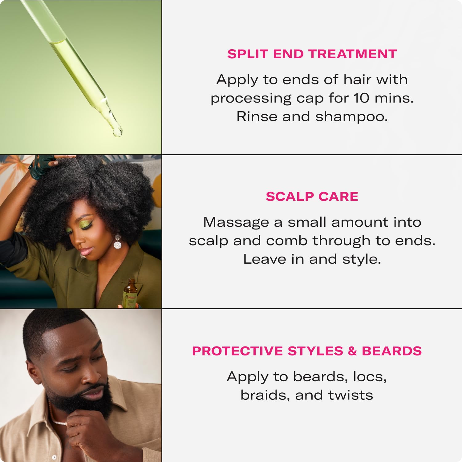 Mielle Organics Rosemary & Mint Hair Oil rosemary sprigs emphasize aromatic scent