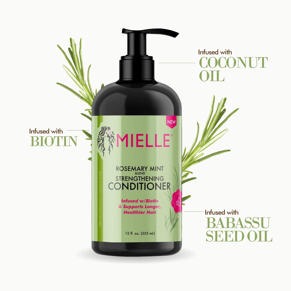 Mielle Rosemary Mint Ingredients Label highlights biotin and natural oils