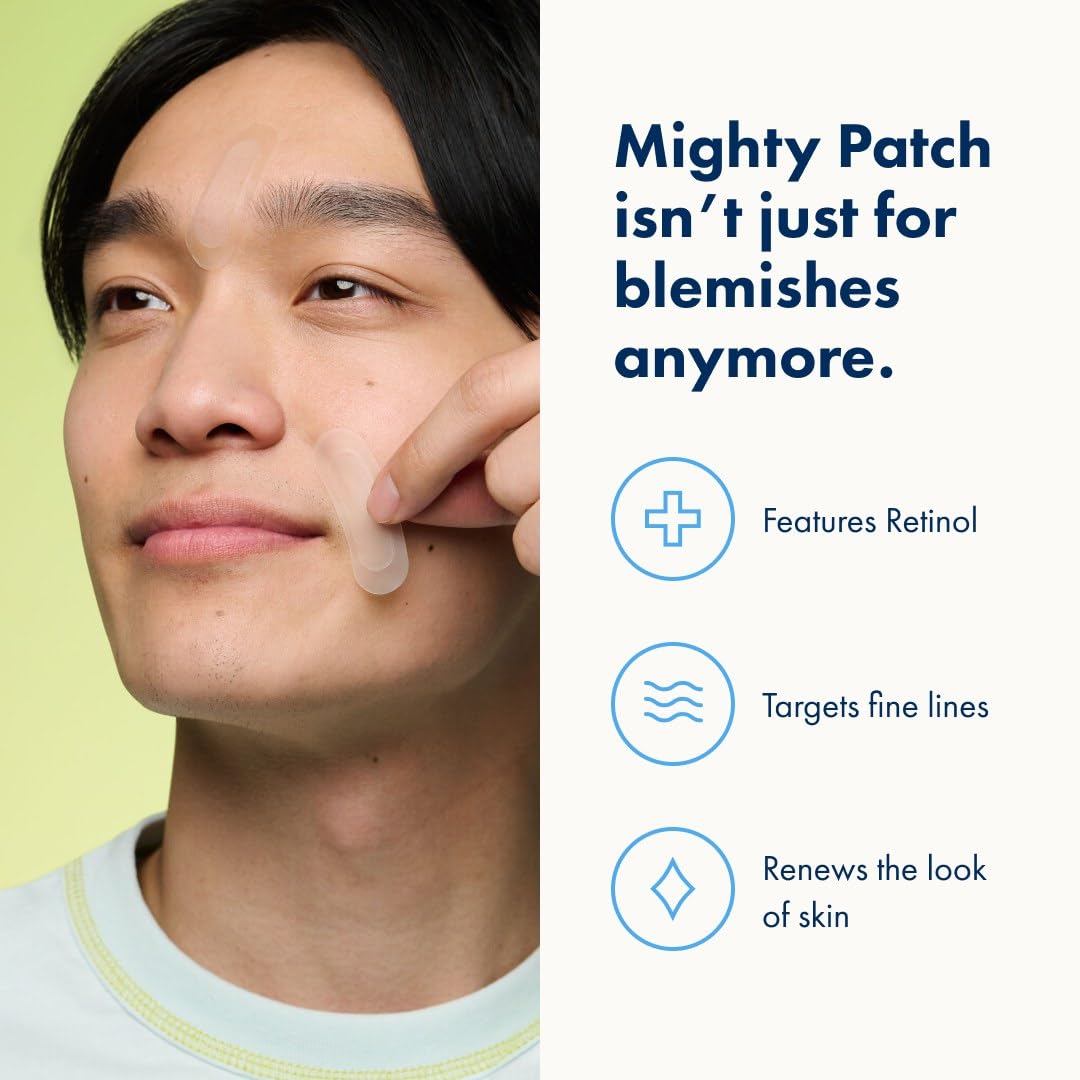 Mighty Patch targets crow feet and frown lines around the eyes.