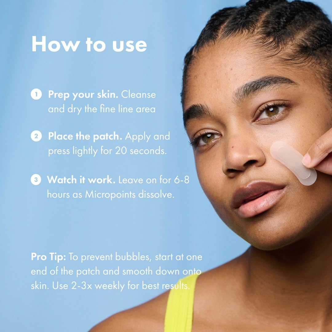 Mighty Patch eye area application demonstrates comfortable placement around delicate skin.