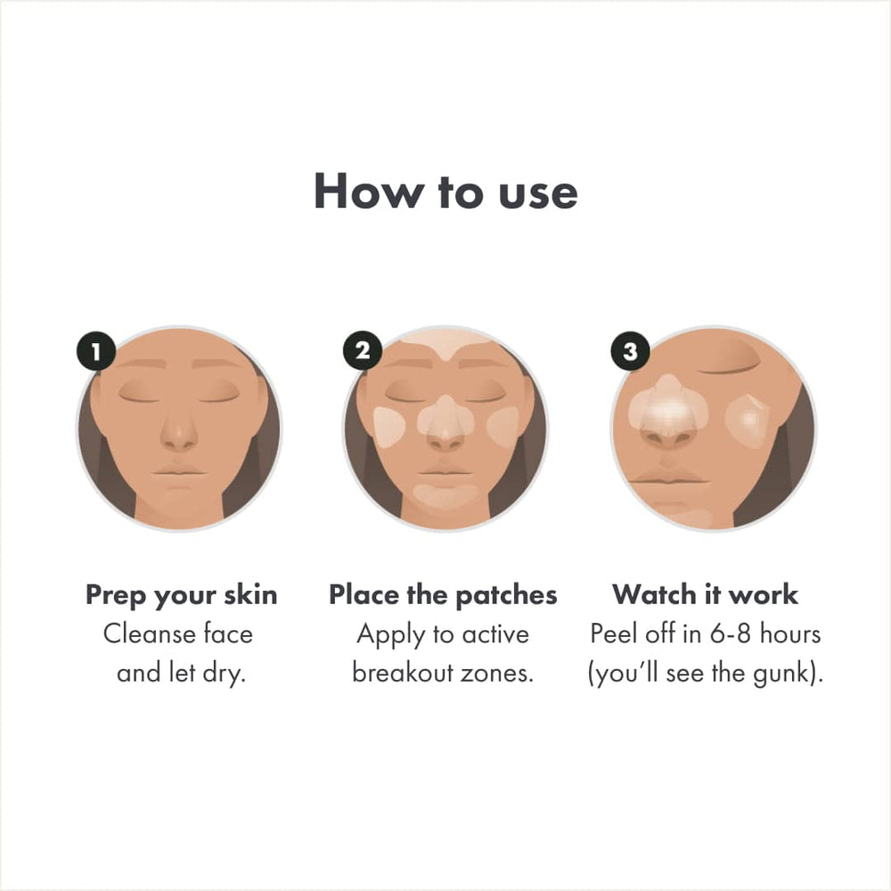 Mighty Patch Face XL application closeup shows thin, flexible adhesion