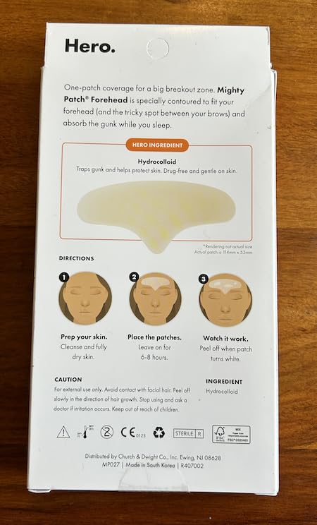 Mighty Patch Forehead XL works while you sleep for discreet treatment