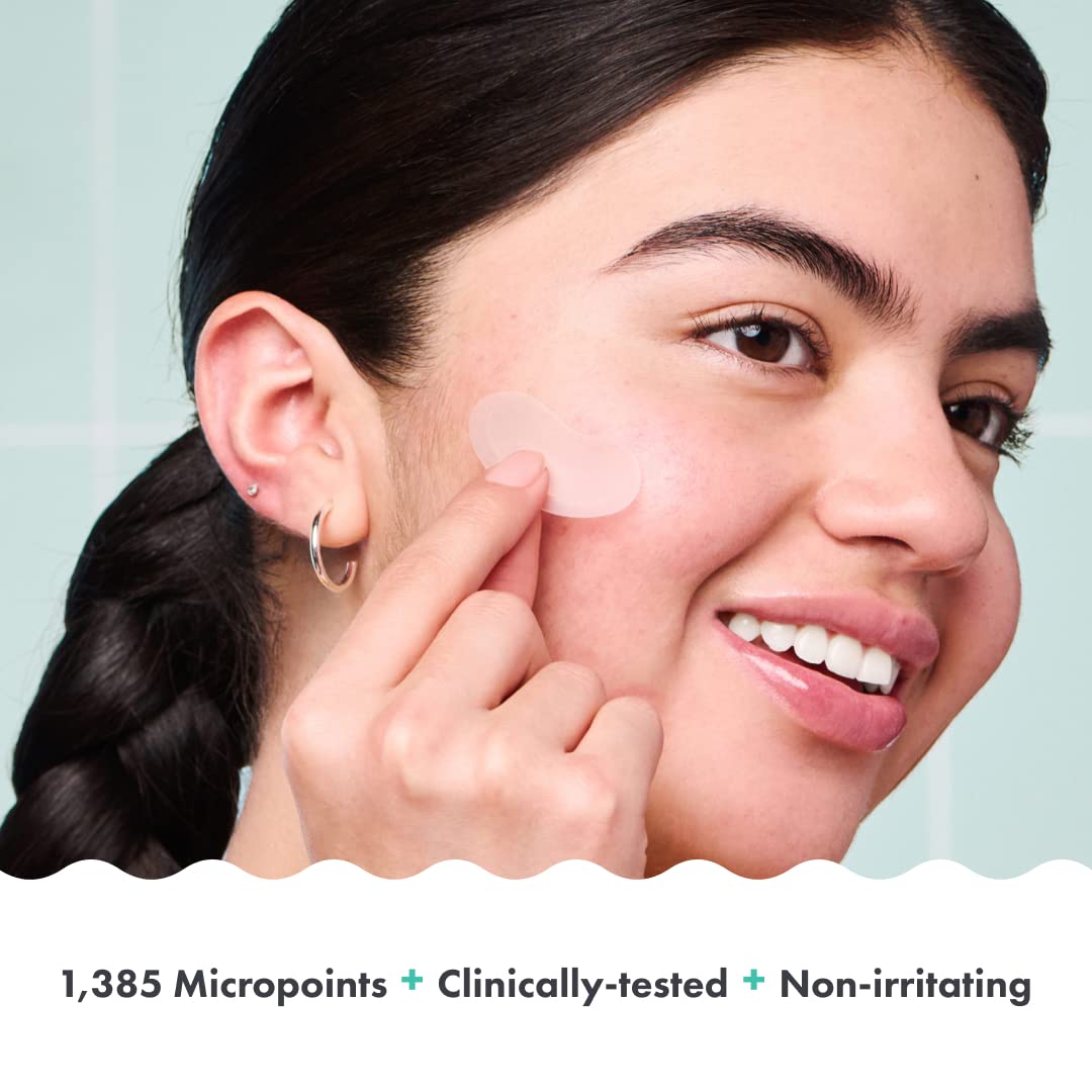 Mighty Patch Micropoint Large contour fits along the jawline for blemish clusters.