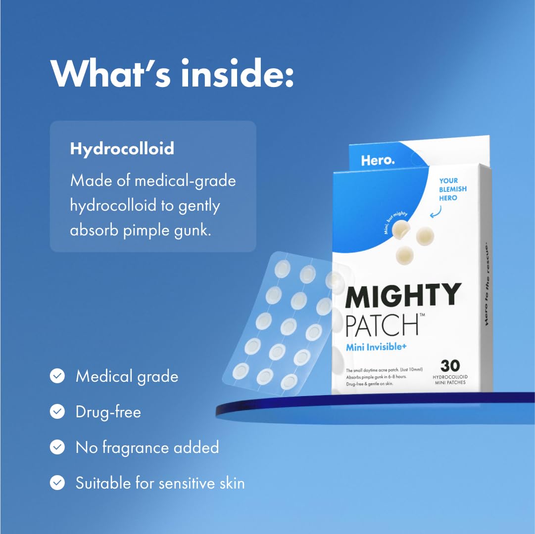 Mighty Patch Mini compact hydrocolloid patch for travel on counter