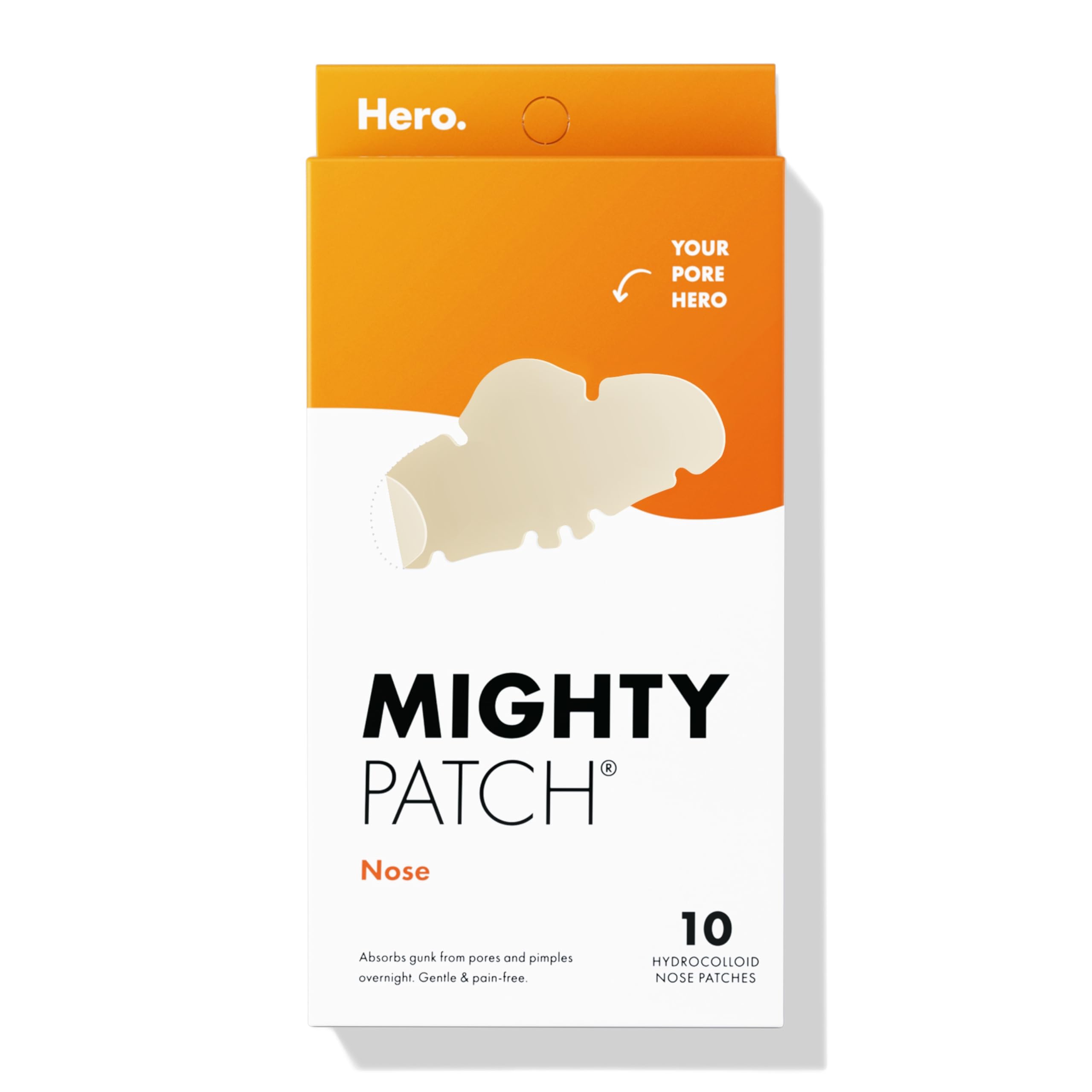Mighty Patch Nose patch on nose visibly absorbs gunk overnight.