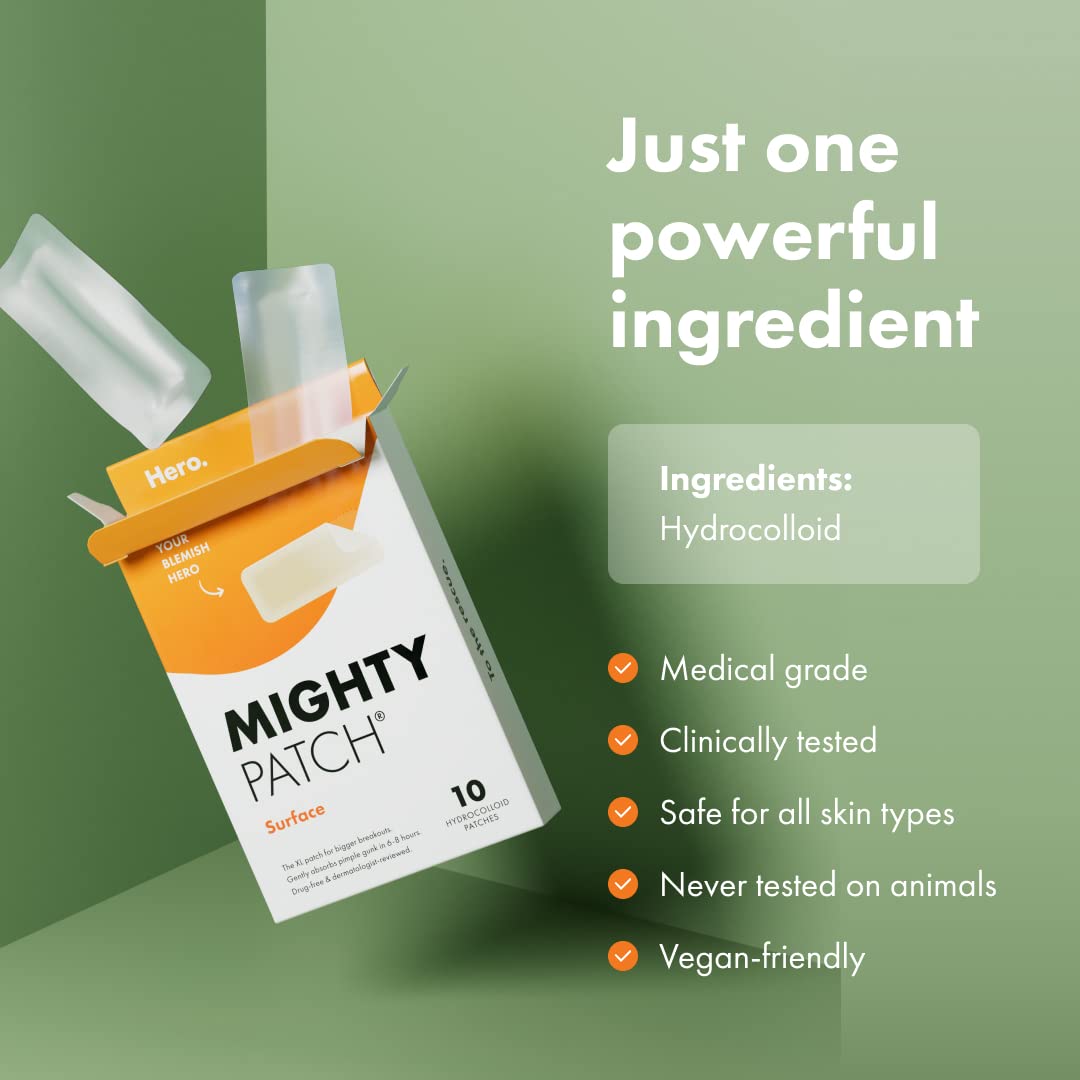 Mighty Patch Surface sticky edge detail demonstrates secure adhesion.