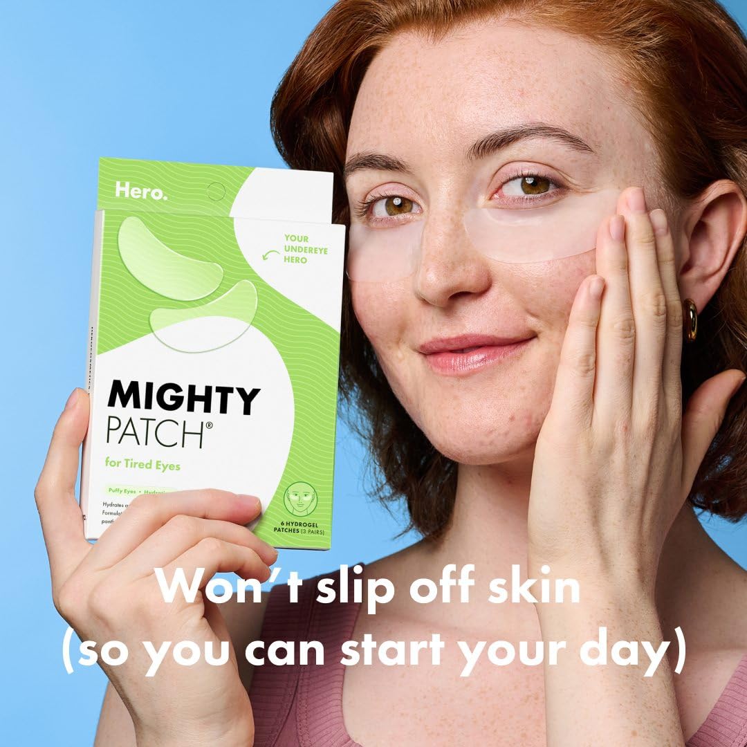 Mighty Patch for Tired Eyes cooling effect on under-eye skin.