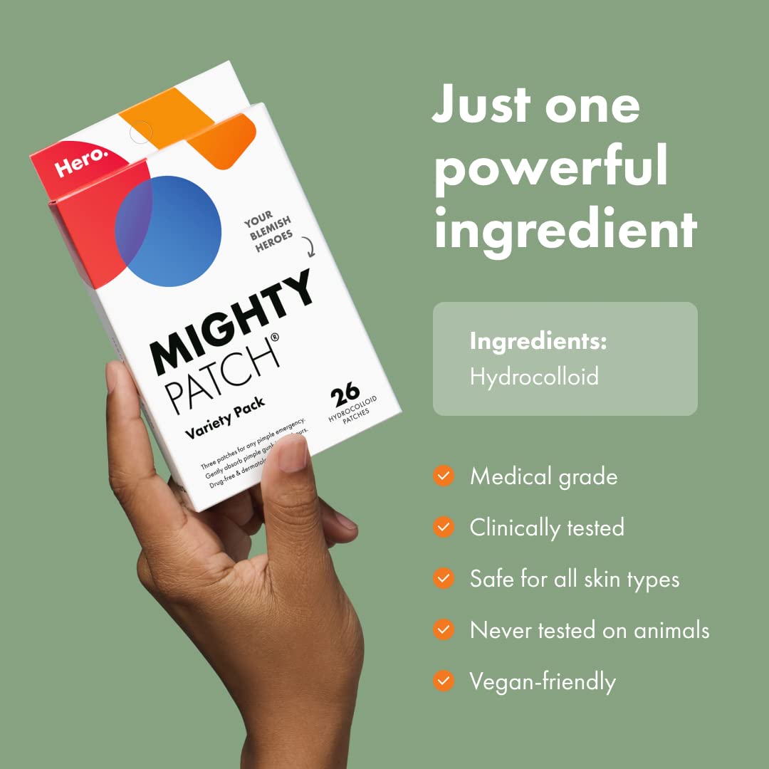 Mighty Patch Translucent matte finish blends into skin for low visibility