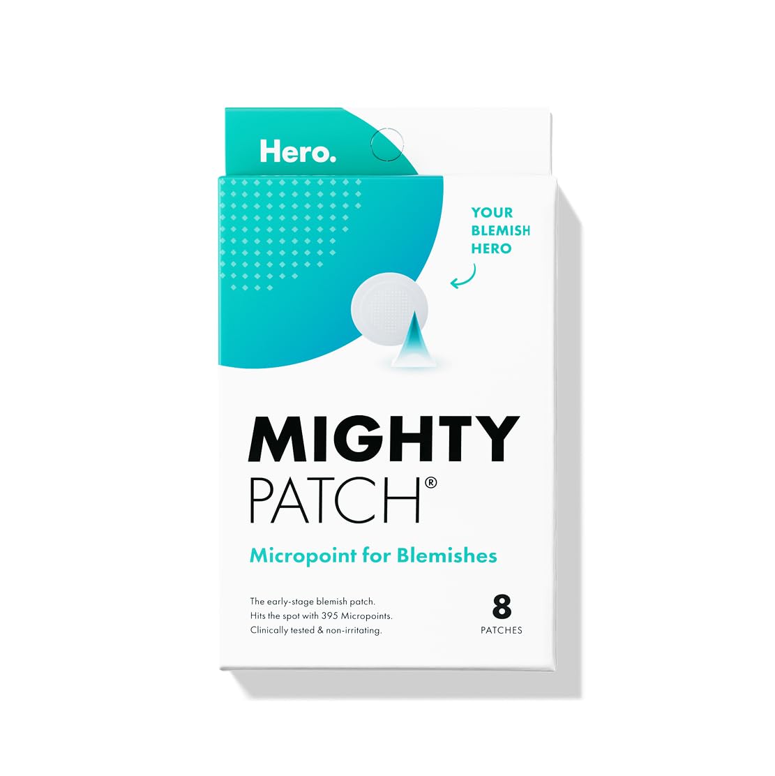 Mighty Patch Micropoint Large patch closeup shows targeted blemish coverage for early zits