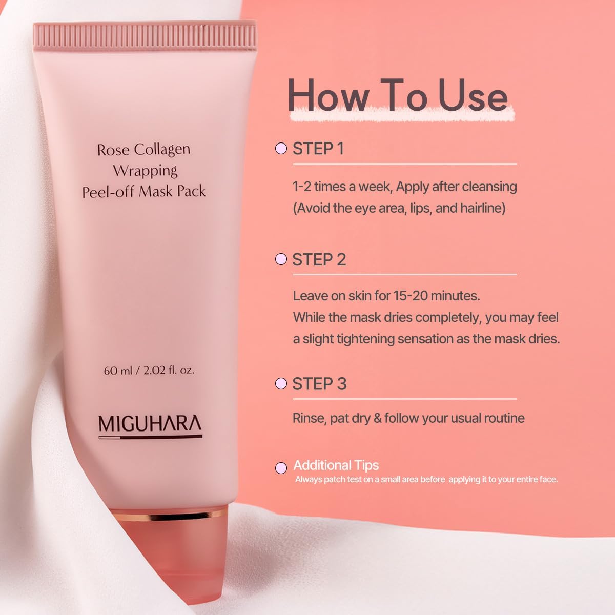 MIGUHARA Korean glass skin look after mask peel reveals glow