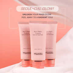 MIGUHARA Peel-off mask closeup with damask rose for pore refinement