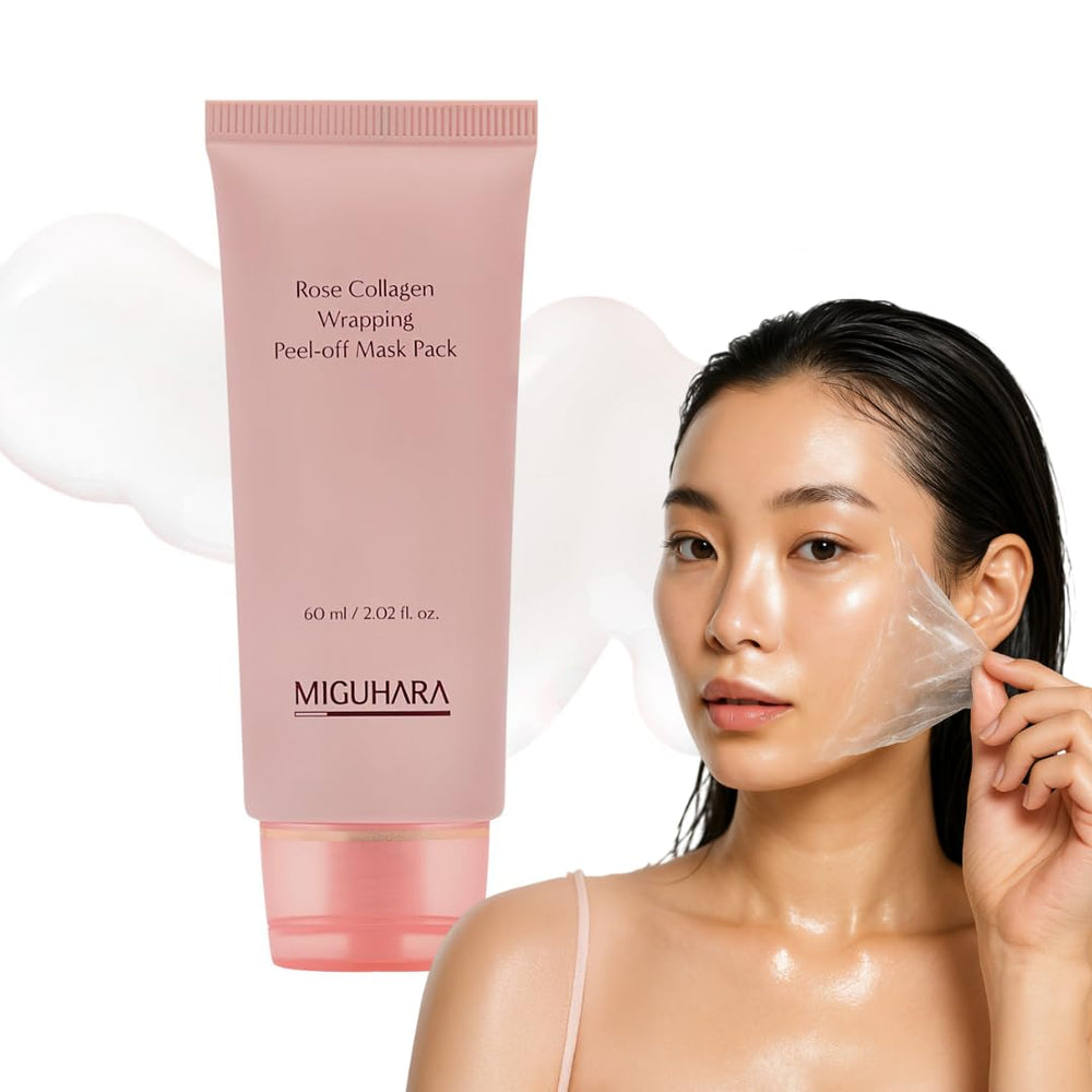MIGUHARA Rose Collagen Wrapping Mask rose-water application for deep hydration