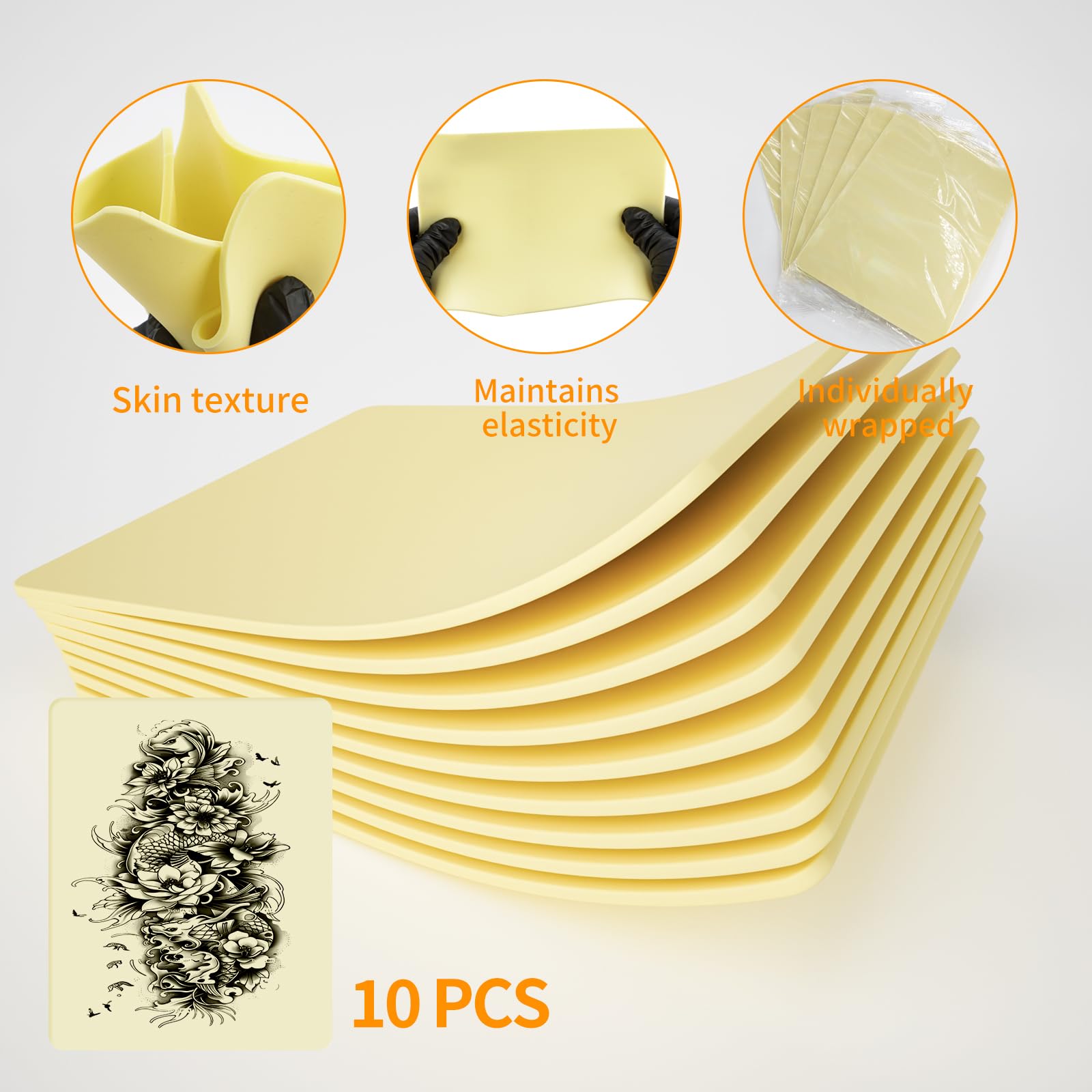 MIHERT 3mm thick skin enables double-sided practice.
