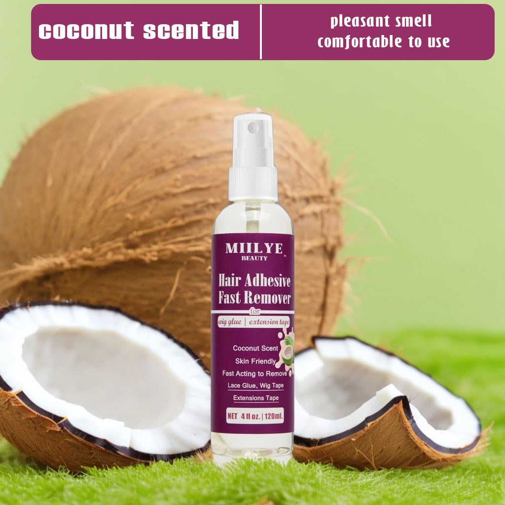 MIILYE coconut-scented remover bottle with pleasant fragrance.