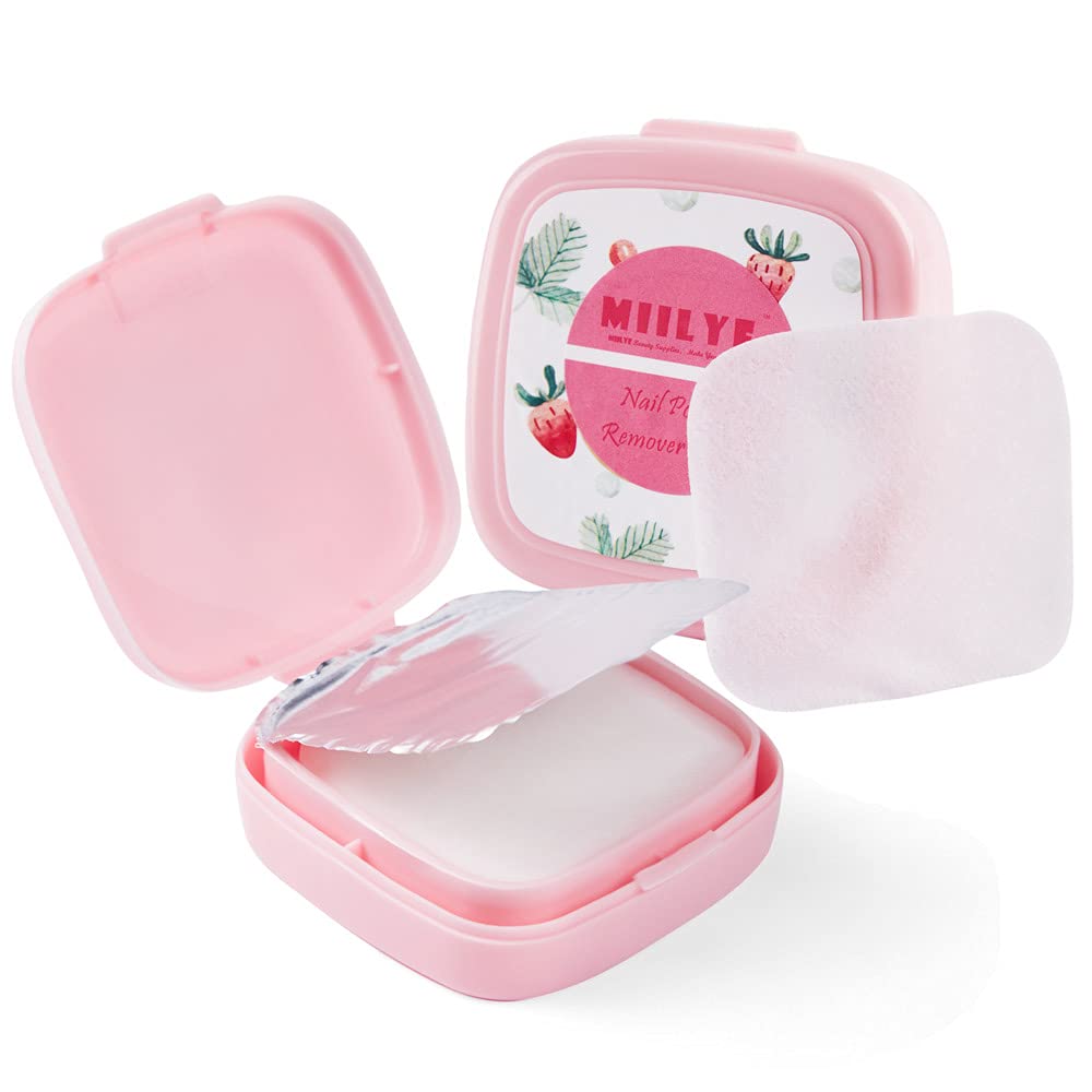 MIILYE nail polish remover wipes box for travel-ready removal