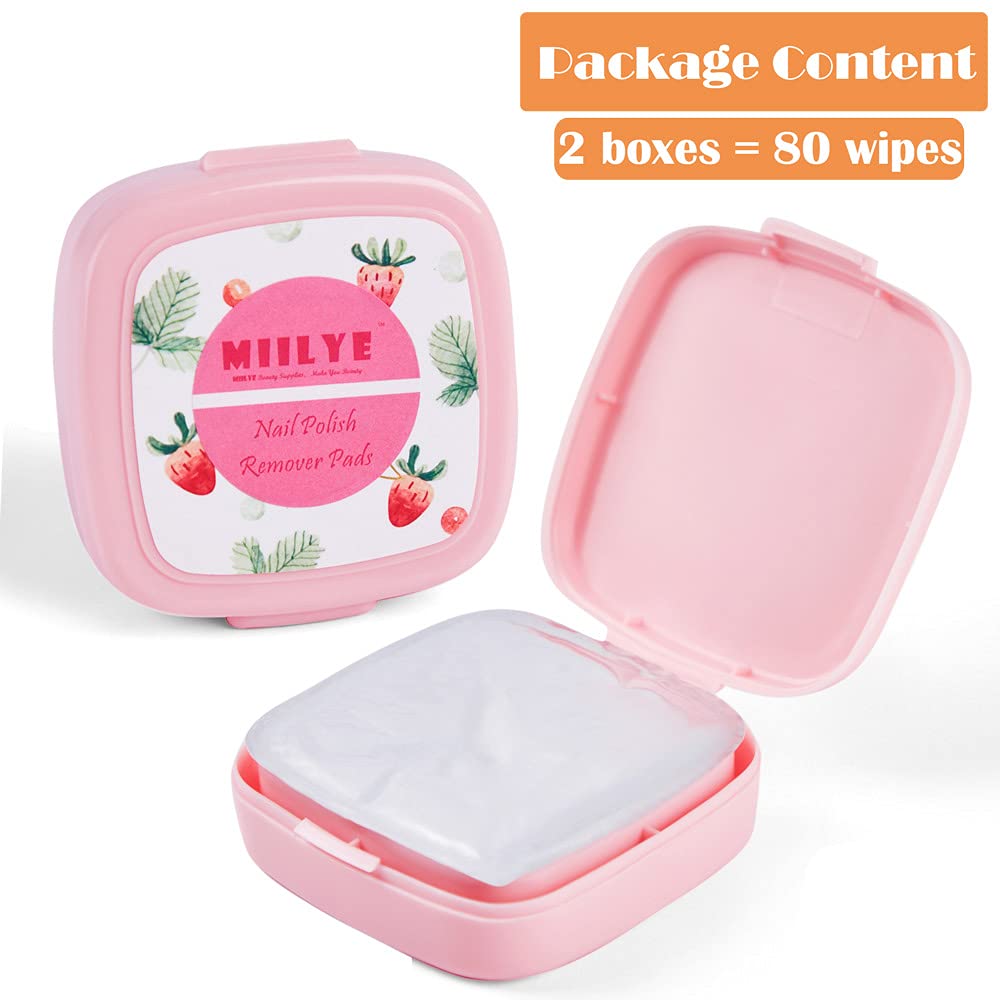 MIILYE wipe removes polish from natural nails without mess