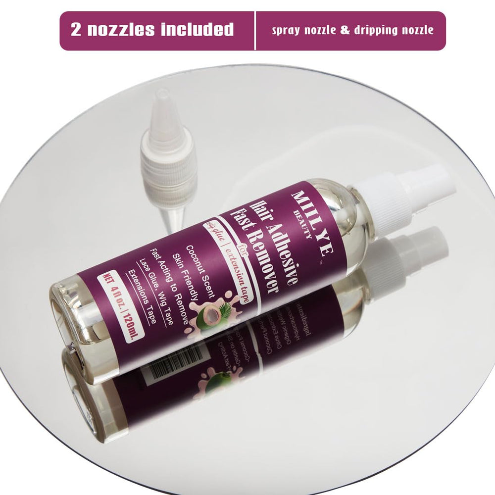 MIILYE skin-friendly remover ingredients label highlights citrus-based formula.