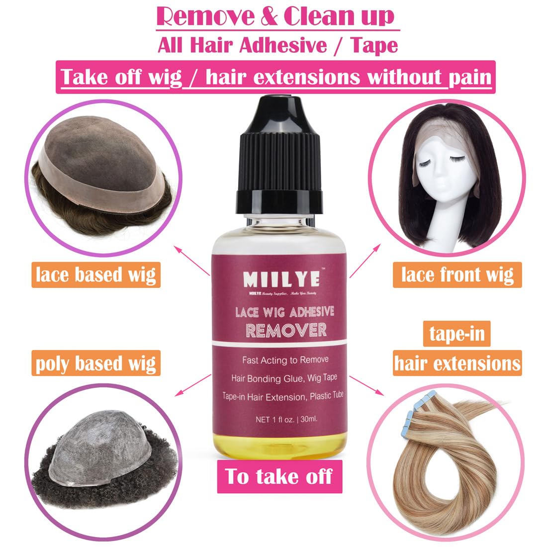 MIILYE waterproof bonding keeps wigs in place during humidity and workouts.